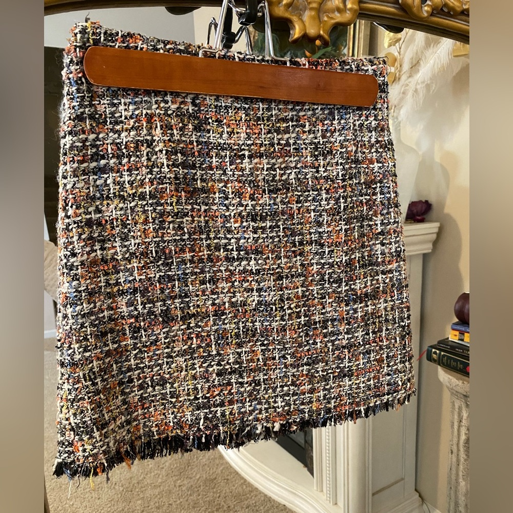 H&M multicolor tweed miniskirt